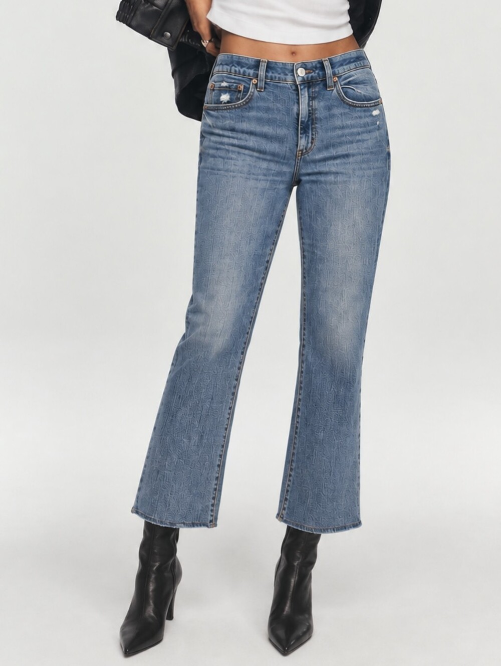 DAZE x Anthropologie Tough Love Organic Cotton High Rise Cropped Straight Jeans